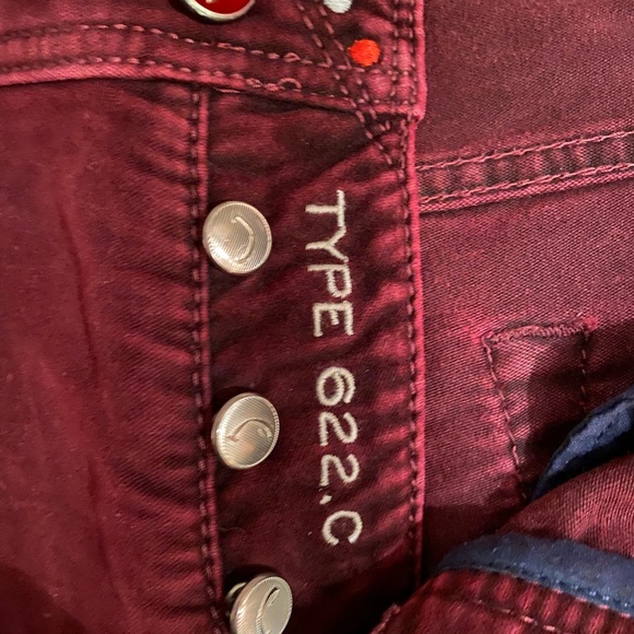 EUC Jacob Cohen velour burgundy jeans - Picture 9 of 9
